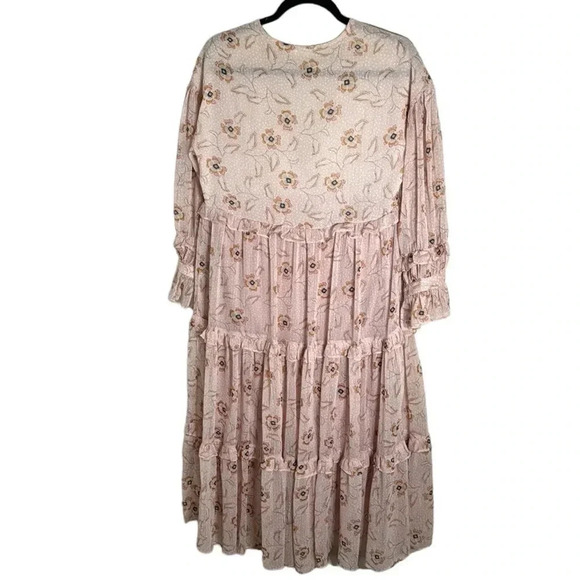 Ghospell Midi Dress Tiered Floral Size Small - Picture 7 of 7